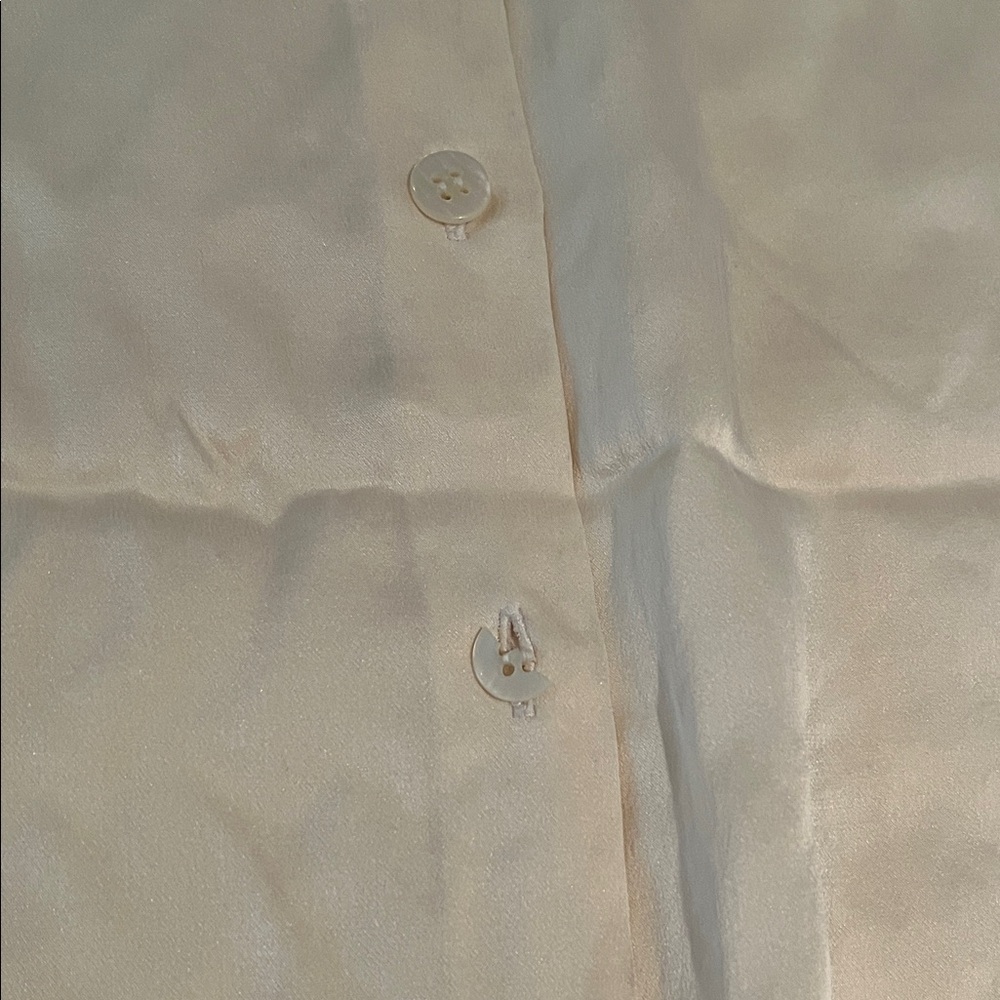Dana Buchman Vintage 100% Silk Cream Blouse, Size 6 - Picture 8 of 14